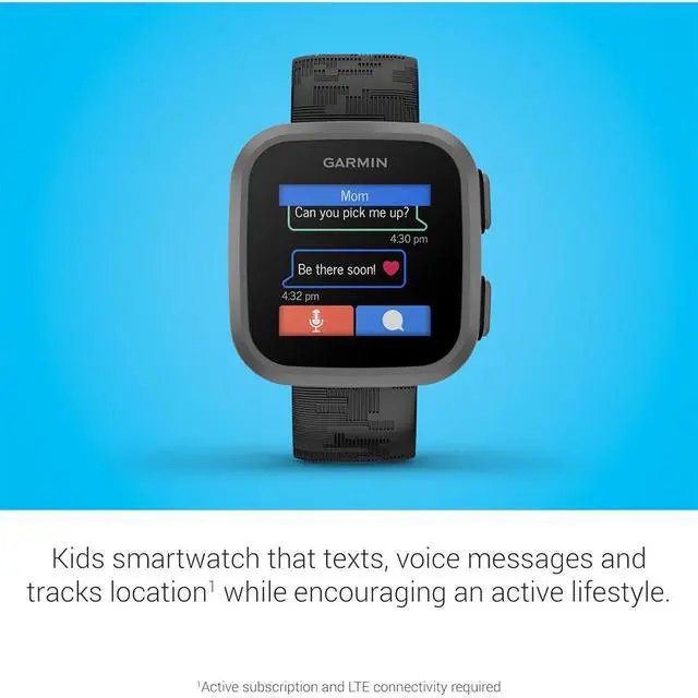 Alt view image 5 of 7 - Garmin Bounce Kids Smartwatch, Black Camo w/ Converter Adapter + 2 Yr Warranty Bundle