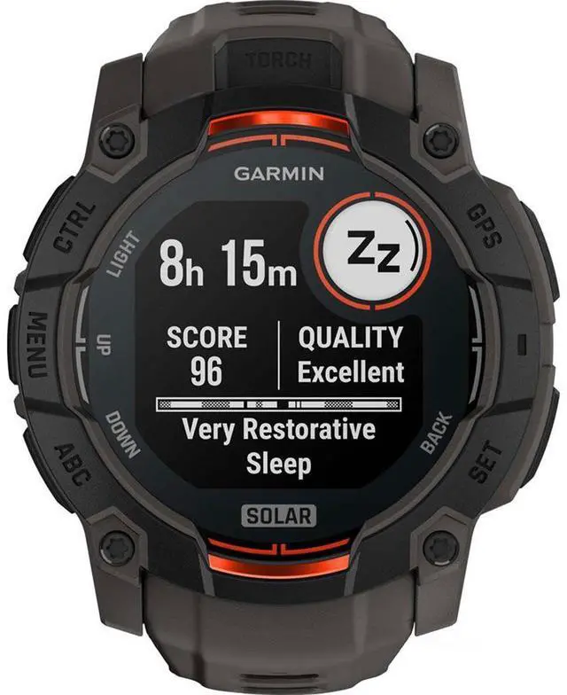 Alt view image 2 of 7 - Garmin Instinct 3 50 mm GPS Smartwatch SOLAR Black with Accessories Bundle