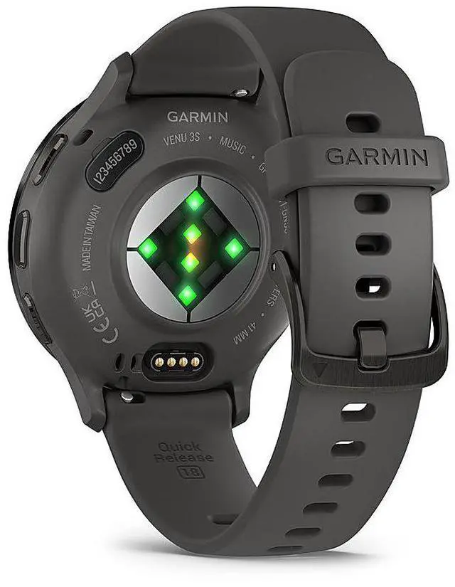 Alt view image 6 of 7 - Garmin Venu 3S Fitness GPS Smartwatch Steel Bezel w/ Pebble Gray Case + Accessories Kit