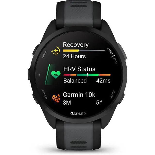 Alt view image 3 of 7 - Garmin Forerunner 165 Music Smart Sport Watch, Black +Slate Gray + 2 Yr Warranty Bundle