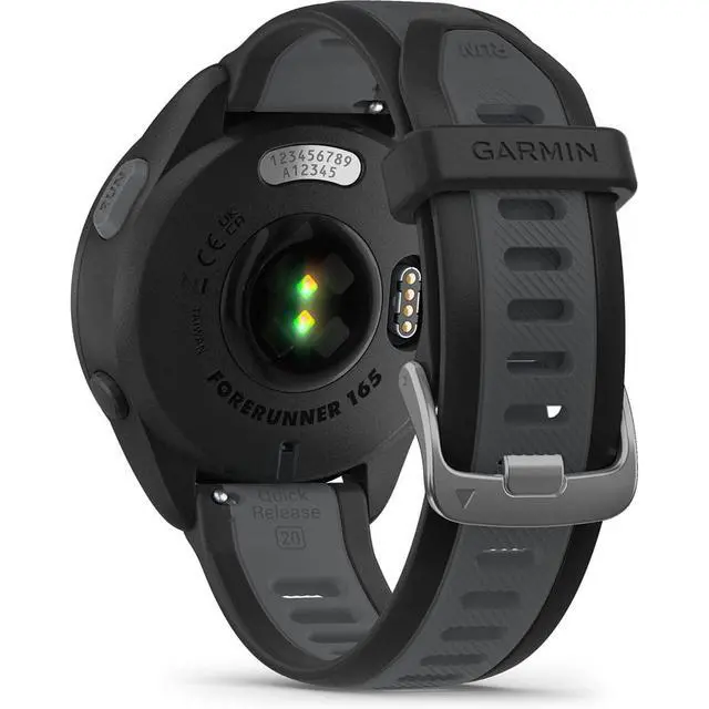 Alt view image 6 of 7 - Garmin Forerunner 165 Music Smart Sport Watch, Black +Slate Gray + 2 Yr Warranty Bundle