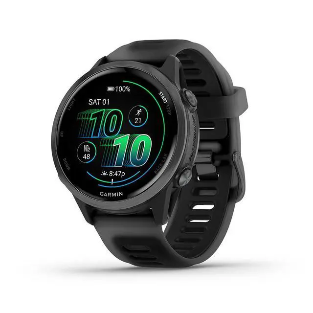 Alt view image 5 of 7 - Garmin Forerunner 570 - 42mm GPS Smartwatch Black Band + 2 Year Warranty Bundle