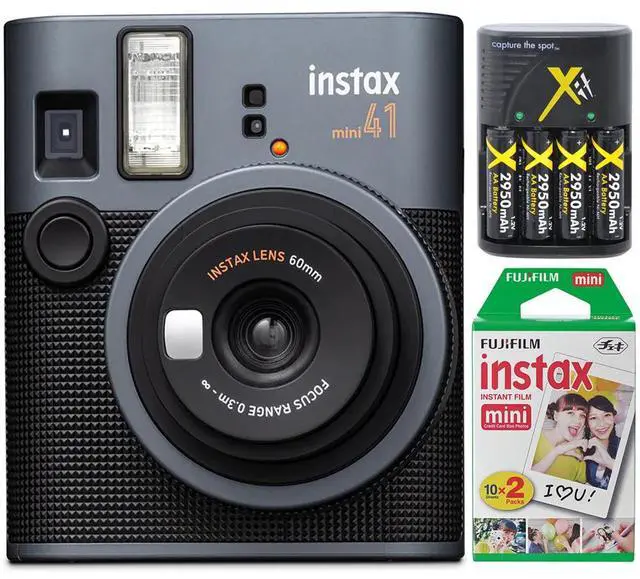 Main image of Fujifilm Instax Mini 41 Instant Film Camera, Ultra Compact w/ Accessories Bundle