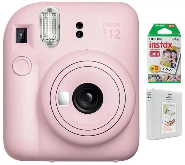 Main image of Fujifilm Instax Mini 12 Instant Camera, Blossom Pink w/ Instant Film + Photo Album