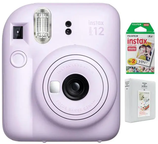 Main image of Fujifilm Instax Mini 12 Instant Camera, Lilac Purple w/ Instant Film + Photo Album