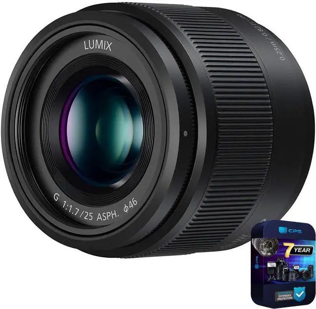 Main image of Panasonic Lumix G 25mm f/1.7 ASPH. Lens (Black) H-H025K + 7 Year Protection Pack