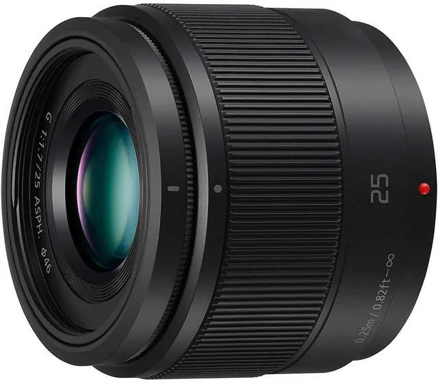 Alt view image 4 of 7 - Panasonic Lumix G 25mm f/1.7 ASPH. Lens (Black) H-H025K + 7 Year Protection Pack