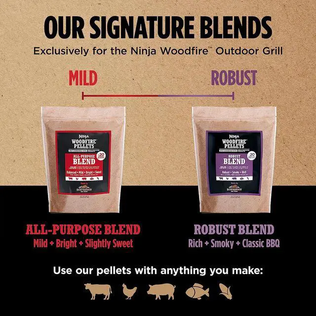 Alt view image 4 of 7 - Ninja Woodfire Pellets, Robust Blend Starter Bag - Up To 3 Uses (XSKOP2R)