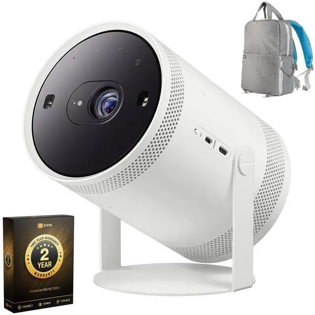 Main image of Samsung The Freestyle Projector 2nd Gen Bundle with 2 YR Warranty and Backpack