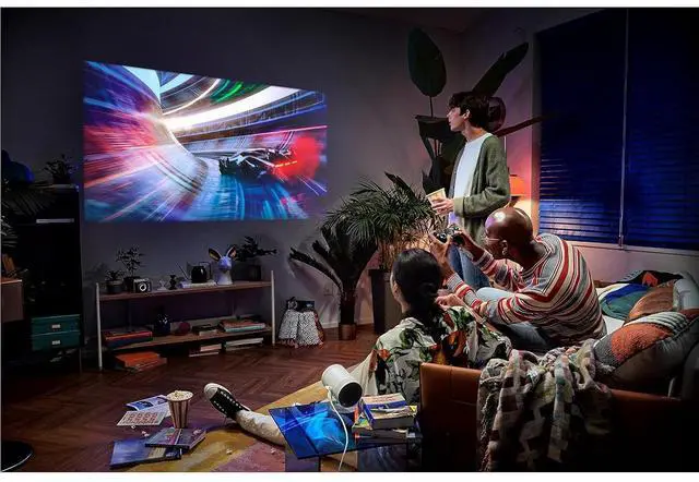 Alt view image 7 of 7 - Samsung The Freestyle Projector 2nd Gen Bundle with 2 YR Warranty and Backpack