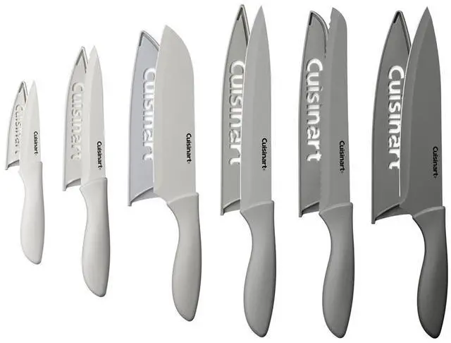 Alt view image 2 of 6 - Cuisinart Advantage 12Pc Gray Knife Set (2-Pack) + Safety Gloves + Knife Sharpener
