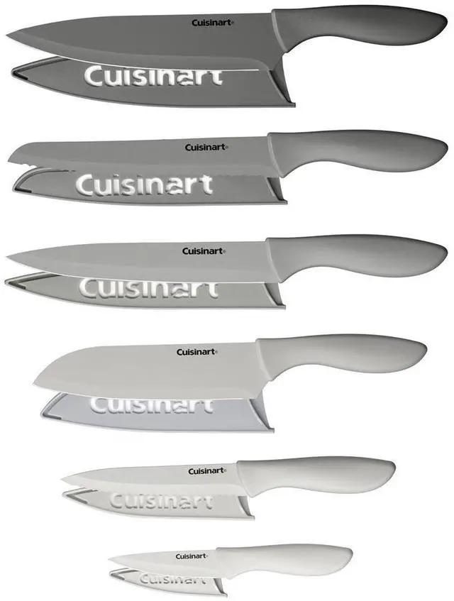 Alt view image 3 of 6 - Cuisinart Advantage 12Pc Gray Knife Set (2-Pack) + Safety Gloves + Knife Sharpener