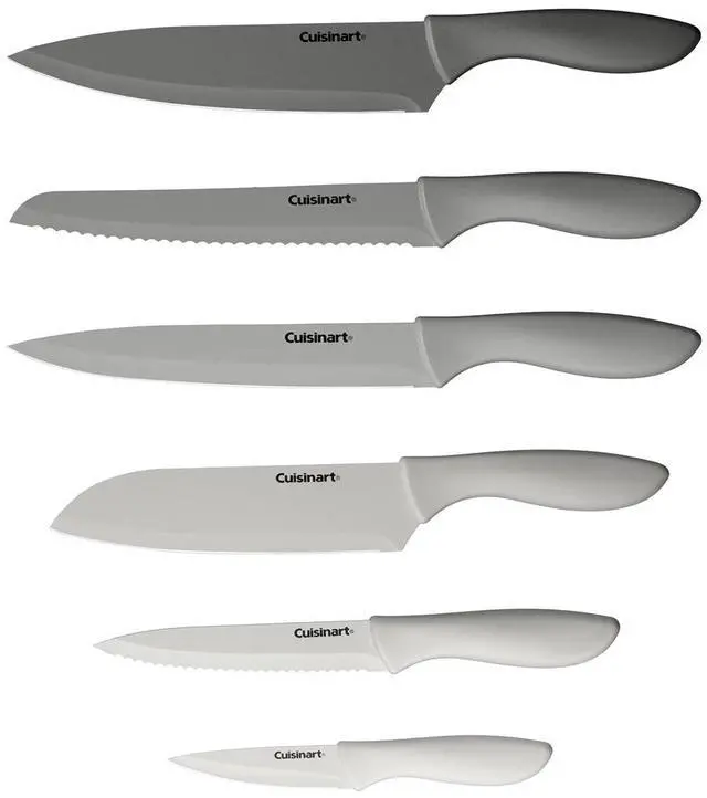 Alt view image 4 of 6 - Cuisinart Advantage 12Pc Gray Knife Set (2-Pack) + Safety Gloves + Knife Sharpener
