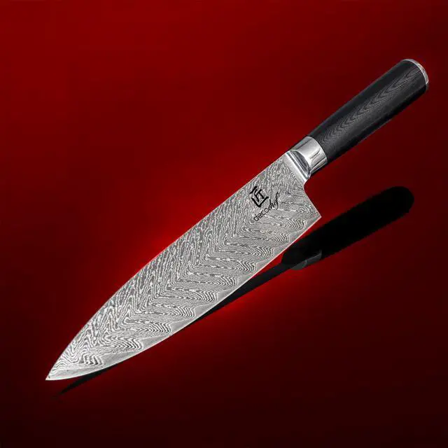 Alt view image 7 of 7 - Deco Chef Chef Knife 8-inch Damascus Steel - 67 Layers AUS-10 Razor Sharp Japanese Quality