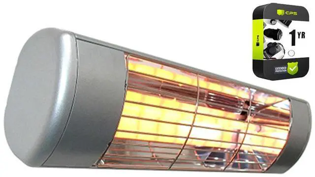 Main image of SUNHEAT 1500W Commercial Outdoor Wall Mount Heater Silver with 1 Year Warranty