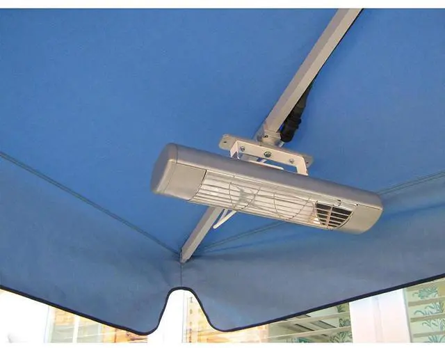 Alt view image 4 of 7 - SUNHEAT 1500W Commercial Outdoor Wall Mount Heater Silver with 1 Year Warranty