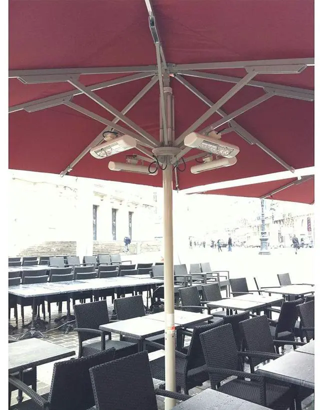 Alt view image 5 of 7 - SUNHEAT 1500W Commercial Outdoor Wall Mount Heater Silver with 1 Year Warranty