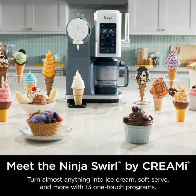 Alt view image 2 of 7 - Ninja CREAMi Swirl 13-in-1 Soft Serve Ice Cream Machine - Factory
