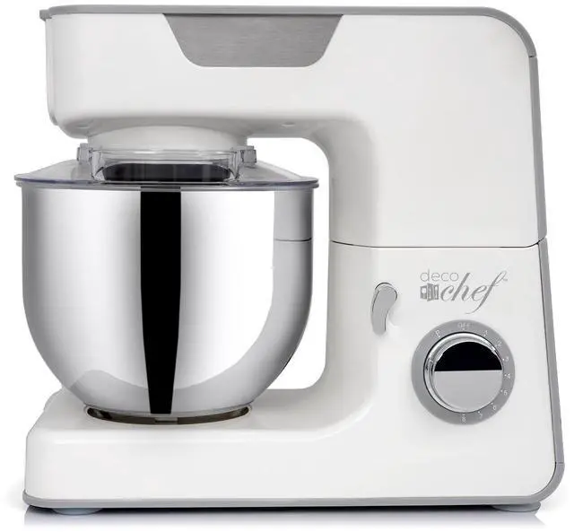 Alt view image 4 of 7 - Deco Chef 5.5 QT Kitchen Stand Mixer, 8-Speed Motor + Bonus Deco Chef 16 Piece Knife Set