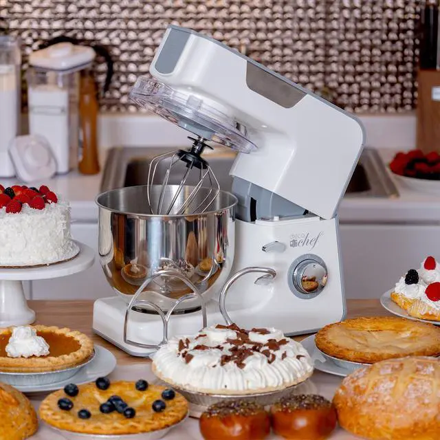 Alt view image 4 of 7 - Deco Chef 5.5 QT Kitchen Stand Mixer 550W 8-Speed Motor with Extended Warranty