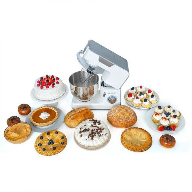 Alt view image 2 of 7 - Deco Chef 5.5 QT Kitchen Stand Mixer 550W 8-Speed Motor with Extended Warranty