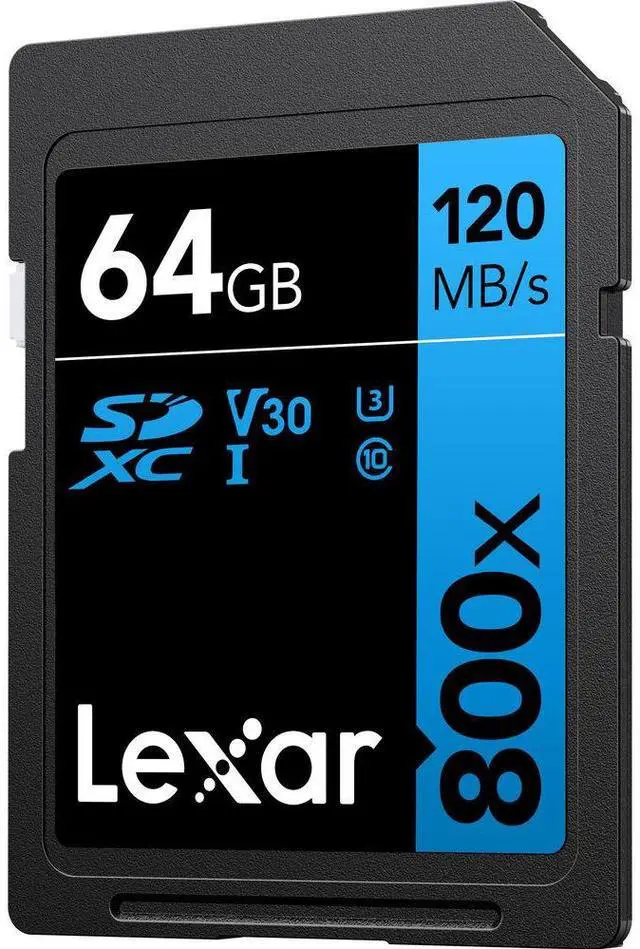 Alt view image 4 of 6 - Lexar 64GB High-Performance 800x UHS-I SDXC Memory Card BLUE Series - (3-Pack)