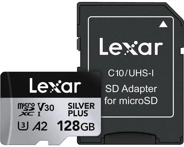 Alt view image 2 of 6 - Lexar 128GB Professional Silver Plus microSDXC Card 3 Pack