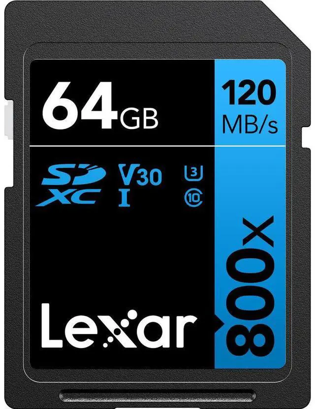 Alt view image 2 of 7 - Lexar 64GB High-Performance 800x UHS-I SDXC Memory Card BLUE with Reader Bundle