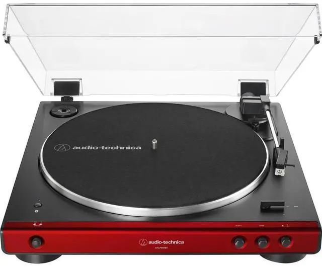 Alt view image 3 of 6 - Audio-Technica AT-LP60X  Automatic Bluetooth Stereo Belt-Drive Turntable + Essentials Bundle