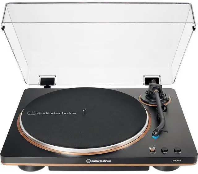 Alt view image 2 of 7 - Audio-Technica AT-LP70X-BZ Automatic Belt-Drive Turntable with Cleaning Bundle
