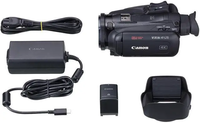 Alt view image 3 of 3 - Canon Vixia HF G70 UHD 4K Camcorder Bundle Lexar 64GB SDXC Memory Card + Camera Bag