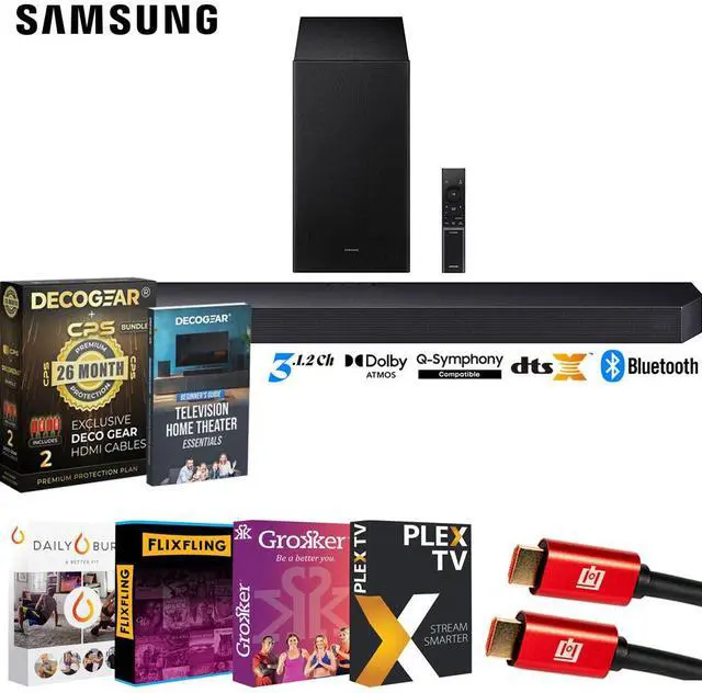 Main image of Samsung HW-Q600F 3.1.2ch Soundbar and Subwoofer (2025) + 26 Months Protection Bundle