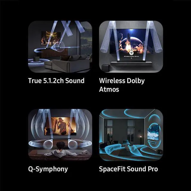 Alt view image 5 of 7 - Samsung HW-Q800F 5.1.2ch Dolby ATMOS Soundbar System 2025 + 26 Months Protection Bundle