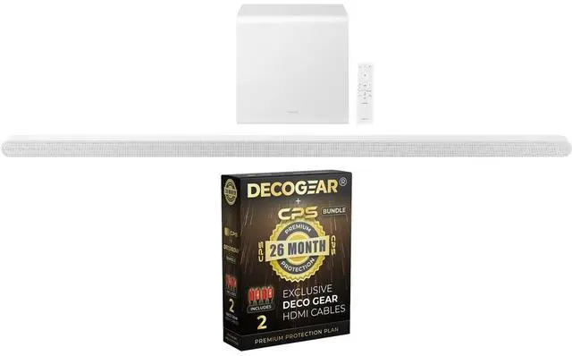 Main image of Samsung 3.1.2ch Wireless Soundbar White 2024 + 26 Months Protection Pack Bundle