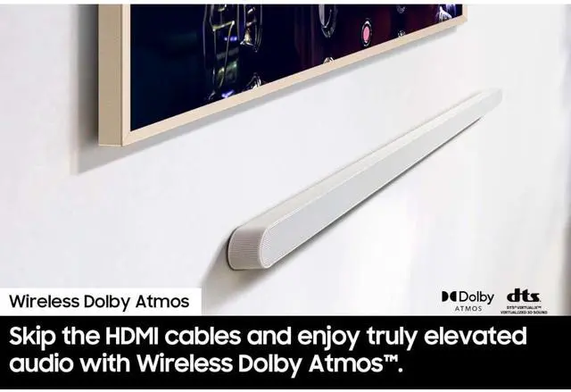 Alt view image 4 of 7 - Samsung 3.1.2ch Wireless Soundbar White 2024 + 26 Months Protection Pack Bundle