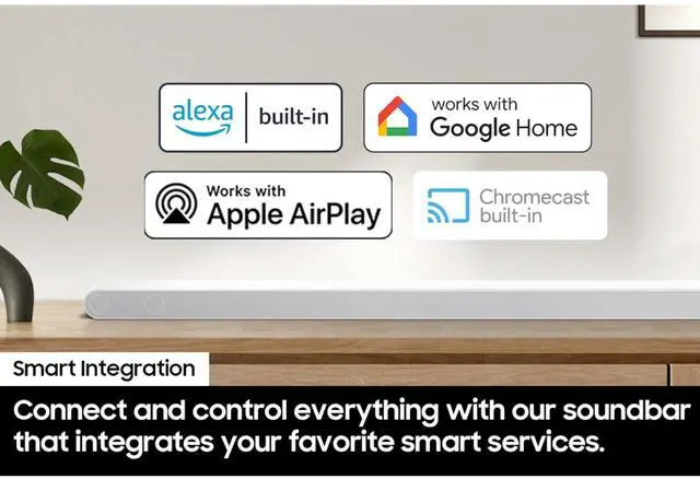 Alt view image 6 of 7 - Samsung 3.1.2ch Wireless Soundbar White 2024 + 26 Months Protection Pack Bundle