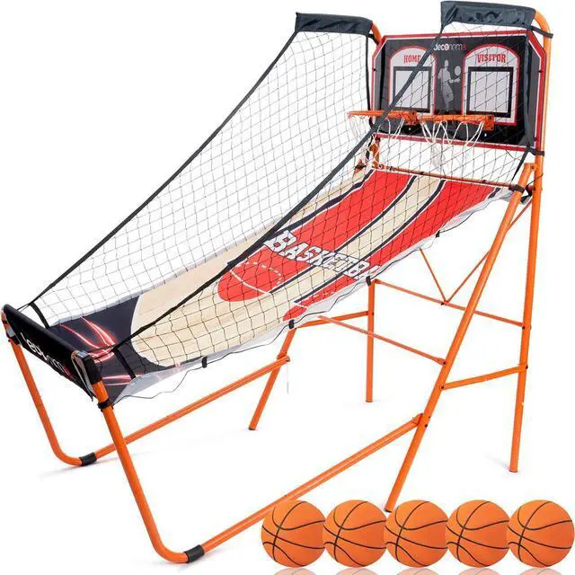 Alt view image 2 of 7 - Deco Gear Arcade Basketball Game, Indoor 1-4 Player w/ 1 Year Extended Warranty