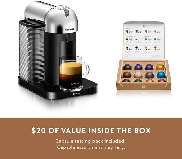 Alt view image 7 of 7 - Nespresso Vertuo Coffee and Espresso Maker by Breville, Chrome