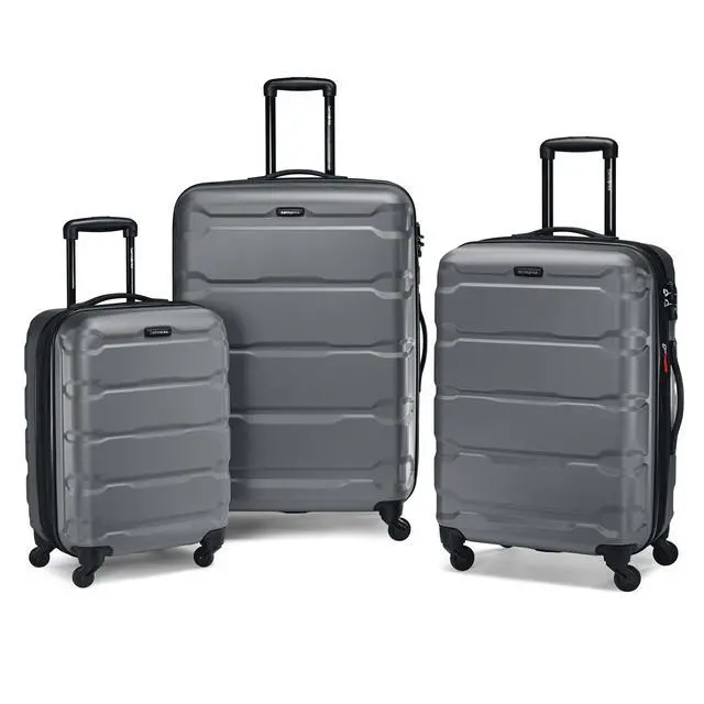 Alt view image 2 of 6 - Samsonite Omni Hardside Nested Luggage Spinner Set, Charcoal w/ 10pc Accessory Kit