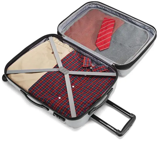 Alt view image 6 of 7 - Samsonite Omni Hardside Nested Luggage Spinner Set, Silver w/ 10pc Accessory Kit