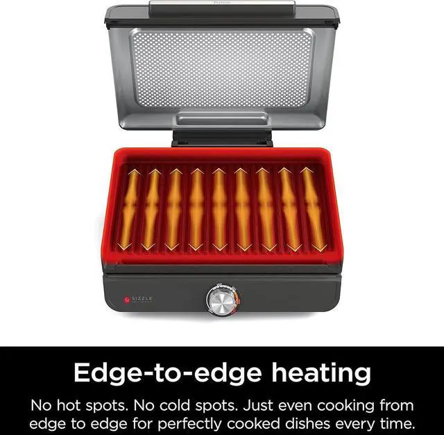 Alt view image 5 of 7 - Ninja GR101 Sizzle Smokeless Indoor Grill & Griddle,