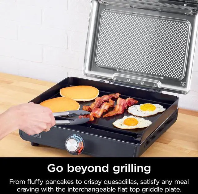 Alt view image 4 of 7 - Ninja GR101 Sizzle Smokeless Indoor Grill & Griddle,