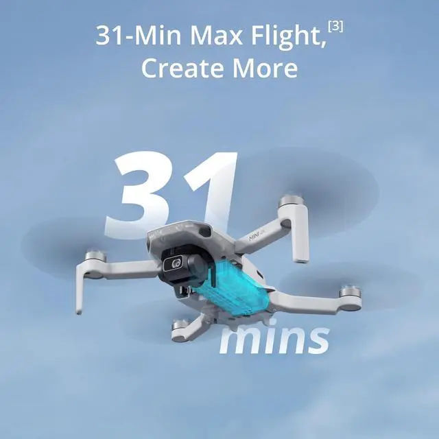 Alt view image 3 of 7 - DJI Mini 4K Drone Quadcopter Fly More Combo + RC-N1 Remote &Extended Warranty Bundle
