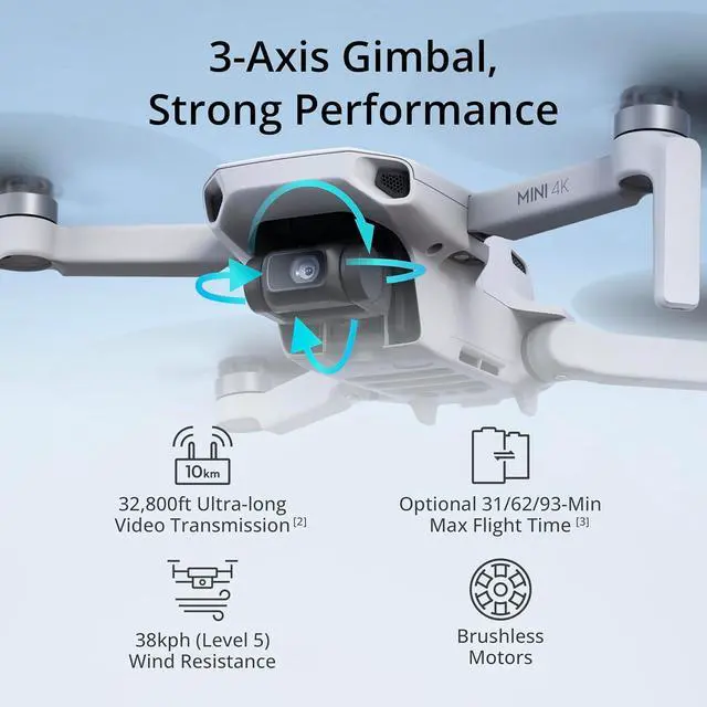 Alt view image 5 of 7 - DJI Mini 4K Drone Quadcopter Fly More Combo + RC-N1 Remote &Extended Warranty Bundle