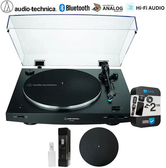 Main image of Audio-Technica Fully Automatic Wireless Belt-drive Turntable, Black w/ 2 Year Warranty Bundle