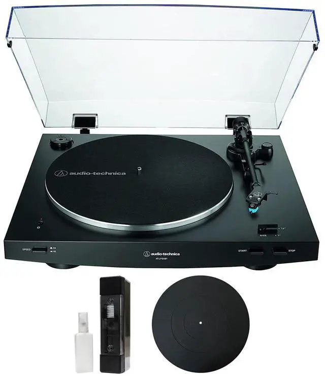Alt view image 2 of 7 - Audio-Technica Fully Automatic Wireless Belt-drive Turntable, Black w/ Accessories Bundle