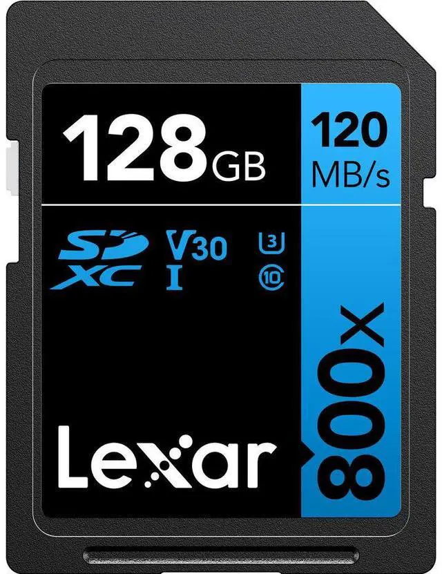 Alt view image 2 of 6 - Lexar 128GB High-Performance 800x UHS-I SDHC Memory Card BLUE Series - (2-Pack)