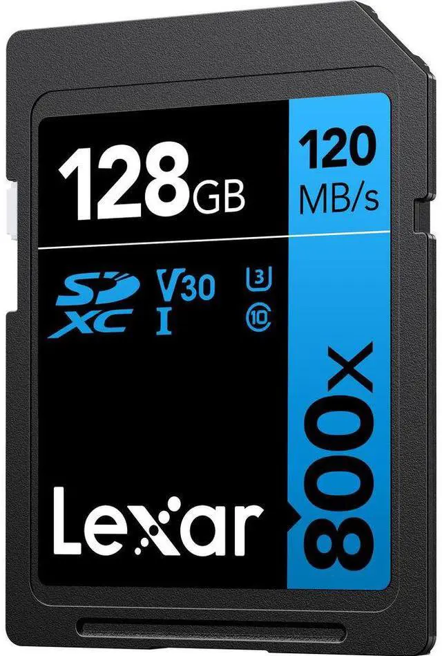 Alt view image 3 of 6 - Lexar 128GB High-Performance 800x UHS-I SDHC Memory Card BLUE Series - (2-Pack)