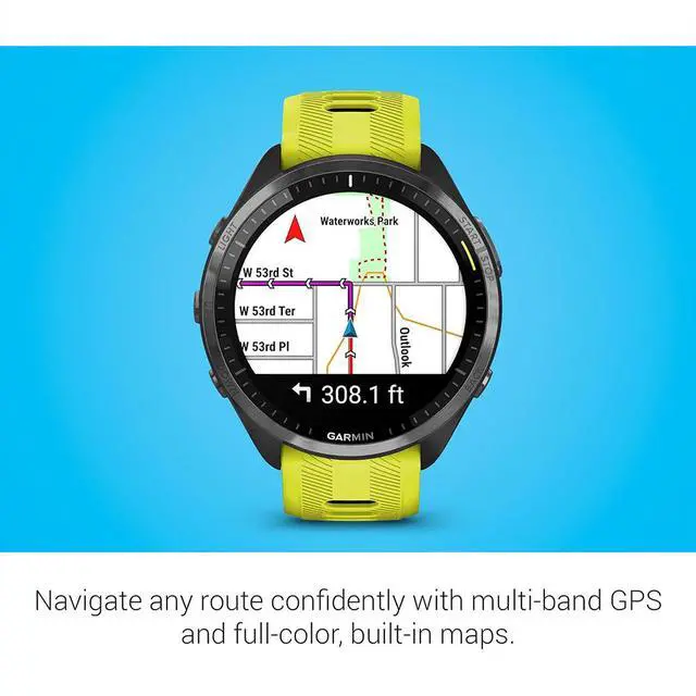 Alt view image 6 of 7 - Garmin Forerunner 965 Running Smartwatch Amp Yellow and Black + 2 Year Warranty