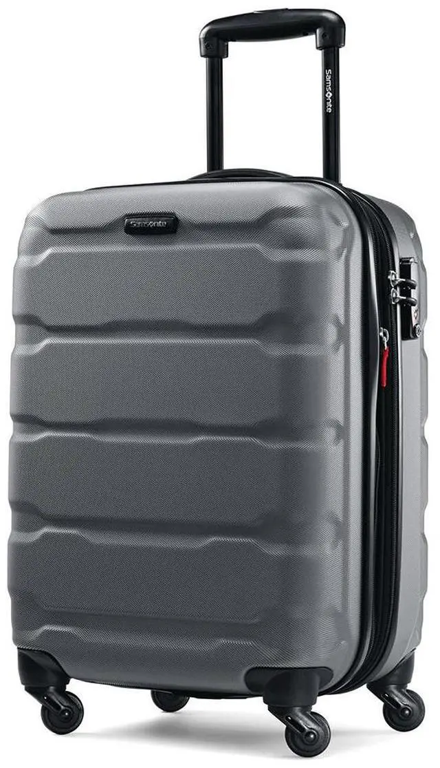 Alt view image 3 of 7 - Samsonite Omni Hardside Luggage 20" Spinner Charcoal with 10pc Accessory Kit